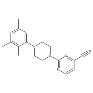 2-[4-(5-Fluoro-2,6-dimethylpyrimidin-4-yl)piperazin-1-yl]pyrimidine-4-carbonitrile Structure