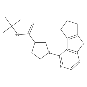 N-tert-butyl-1-{7-thia-9,11-diazatricyclo[6.4.0.0^{2,6}]dodeca-1(8),2(6),9,11-tetraen-12-yl}pyrrolidine-3-carboxamide Structure