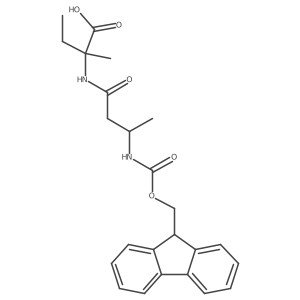 2-[3-({[(9H-fluoren-9-yl)methoxy]carbonyl}amino)butanamido]-2-methylbutanoic acid结构式