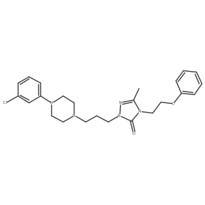 1-{3-[4-(3-chlorophenyl)piperazin-1-yl]propyl}-3-methyl-4-(2-phenoxyethyl)-4,5-dihydro-1H-1,2,4-triazol-5-one结构式