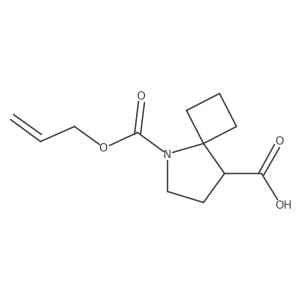 5-[(Prop-2-en-1-yloxy)carbonyl]-5-azaspiro[3.4]octane-8-carboxylic acid结构式