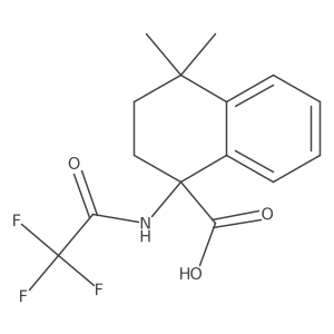 4,4-Dimethyl-1-(2,2,2-trifluoroacetamido)-1,2,3,4-tetrahydronaphthalene-1-carboxylic acid结构式