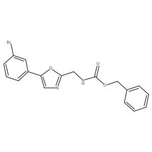 benzyl N-{[5-(3-bromophenyl)-1,3-oxazol-2-yl]methyl}carbamate结构式