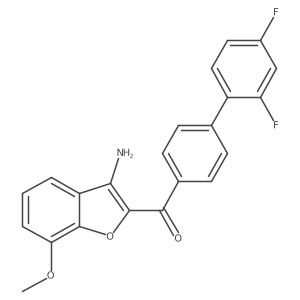 (3-Amino-7-methoxybenzofuran-2-yl)(2',4'-difluoro-[1,1'-biphenyl]-4-yl)methanone Structure