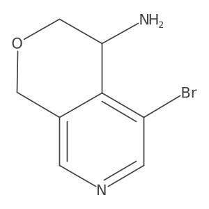 5-Bromo-3,4-dihydro-1H-pyrano[3,4-C]pyridin-4-amine结构式