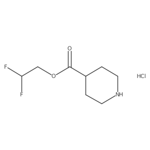 2,2-Difluoroethyl piperidine-4-carboxylate hydrochloride结构式