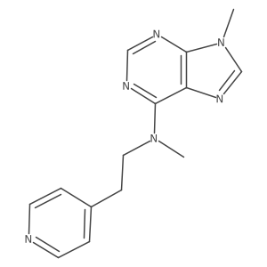 N,9-dimethyl-N-[2-(pyridin-4-yl)ethyl]-9H-purin-6-amine结构式