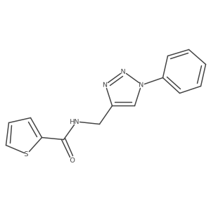 N-[(1-phenyl-1H-1,2,3-triazol-4-yl)methyl]thiophene-2-carboxamide结构式