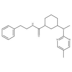 3-[methyl(5-methylpyrimidin-2-yl)amino]-N-(2-phenylethyl)piperidine-1-carboxamide Structure