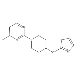 4-Methyl-2-[4-(1,3-thiazol-2-yloxy)piperidin-1-yl]pyrimidine结构式