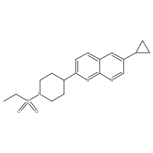 6-Cyclopropyl-2-[1-(ethanesulfonyl)piperidin-4-yl]-1,8-naphthyridine结构式
