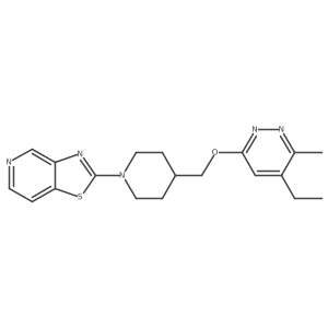4-Ethyl-3-methyl-6-[(1-{[1,3]thiazolo[4,5-c]pyridin-2-yl}piperidin-4-yl)methoxy]pyridazine Structure