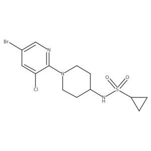 N-[1-(5-bromo-3-chloropyridin-2-yl)piperidin-4-yl]cyclopropanesulfonamide Structure