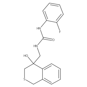 1-(2-fluorophenyl)-3-[(4-hydroxy-3,4-dihydro-1H-2-benzothiopyran-4-yl)methyl]urea结构式