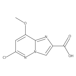 6-Chloro-8-methoxyimidazo[1,2-b]pyridazine-2-carboxylic acid结构式