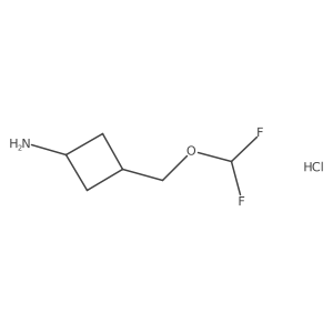 3-[(Difluoromethoxy)methyl]cyclobutan-1-amine hydrochloride结构式