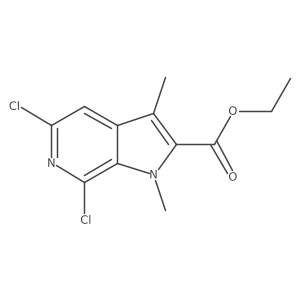 ethyl 5,7-dichloro-1,3-dimethyl-1H-pyrrolo[2,3-c]pyridine-2-carboxylate Structure