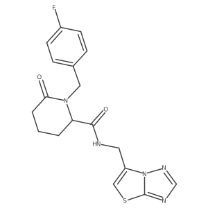 1-[(4-fluorophenyl)methyl]-6-oxo-N-({[1,2,4]triazolo[3,2-b][1,3]thiazol-6-yl}methyl)piperidine-2-carboxamide结构式