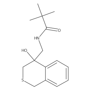 N-[(4-hydroxy-3,4-dihydro-1H-2-benzothiopyran-4-yl)methyl]-2,2-dimethylpropanamide结构式