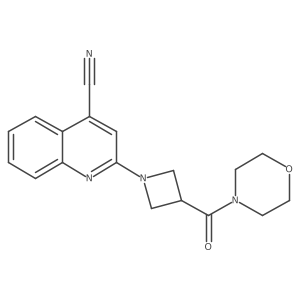 2-[3-(Morpholine-4-carbonyl)azetidin-1-yl]quinoline-4-carbonitrile结构式