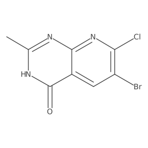 6-Bromo-7-chloro-2-methylpyrido[2,3-D]pyrimidin-4(3H)-one Structure