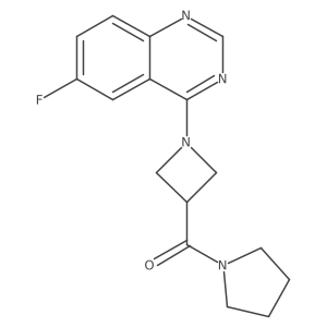 6-Fluoro-4-[3-(pyrrolidine-1-carbonyl)azetidin-1-yl]quinazoline Structure