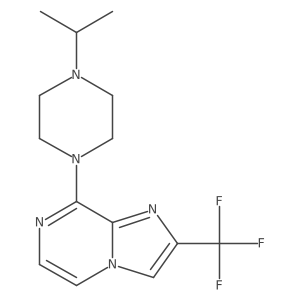 1-(Propan-2-yl)-4-[2-(trifluoromethyl)imidazo[1,2-a]pyrazin-8-yl]piperazine Structure