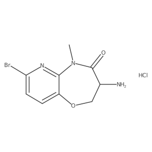 (S)-3-Amino-7-bromo-5-methyl-2,3-dihydropyrido[3,2-b][1,4]oxazepin-4(5H)-one hydrochloride Structure