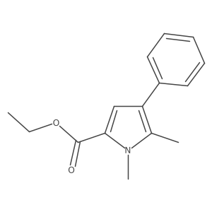 Ethyl 1,5-dimethyl-4-phenyl-1H-pyrrole-2-carboxylate结构式