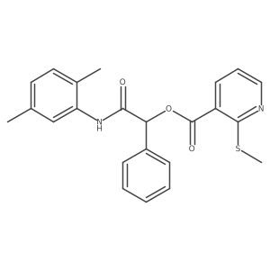 [(2,5-Dimethylphenyl)carbamoyl](phenyl)methyl 2-(methylsulfanyl)pyridine-3-carboxylate结构式