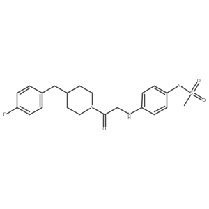 N-[4-[[2-[4-[(4-Fluorophenyl)methyl]-1-piperidinyl]-2-oxoethyl]amino]phenyl]methanesulfonamide Structure
