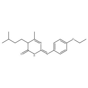 2-(4-ethoxyphenyl)imino-6-methyl-5-(3-methylbutyl)-5H-pyrimidin-4-one Structure
