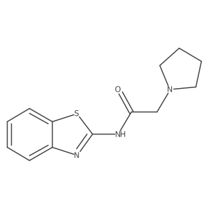 N-(1,3-benzothiazol-2-yl)-2-(pyrrolidin-1-yl)acetamide结构式