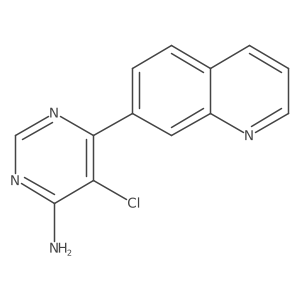 5-Chloro-6-(7-quinolinyl)-4-pyrimidinamine结构式