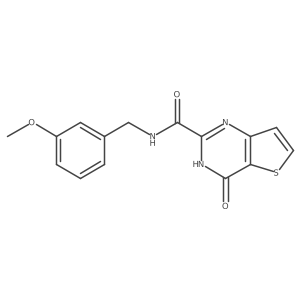 3,4-Dihydro-N-[(3-methoxyphenyl)methyl]-4-oxothieno[3,2-d]pyrimidine-2-carboxamide Structure