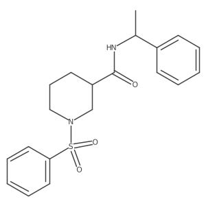 N-[(1S)-1-Phenylethyl]-1-(phenylsulfonyl)-3-piperidinecarboxamide Structure
