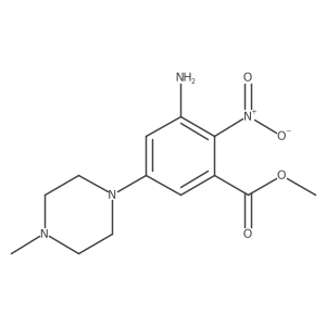 Methyl 3-amino-5-(4-methyl-1-piperazinyl)-2-nitrobenzoate Structure