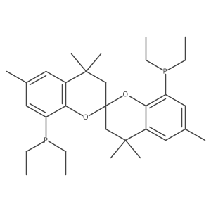 (4,4,4',4',6,6'-Hexamethyl-2,2'-spirobi[chroman]-8,8'-diyl)bis(diethylphosphine)结构式