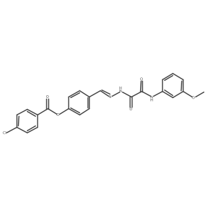 4-(2-((3-Methoxyanilino)(oxo)acetyl)carbohydrazonoyl)phenyl 4-chlorobenzoate Structure