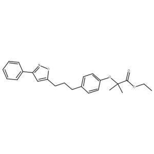 Ethyl-2-methyl-2-{4-[3-(3-phenylisoxazol-5-yl)propyl]phenoxy}propionate Structure