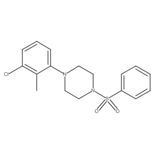 1-(3-Chloro-2-methylphenyl)-4-(phenylsulfonyl)piperazine Structure