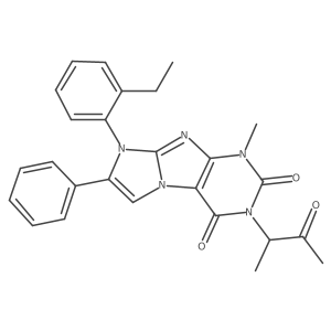 6-(2-Ethylphenyl)-4-methyl-2-(3-oxobutan-2-yl)-7-phenylpurino[7,8-a]imidazole-1,3-dione Structure
