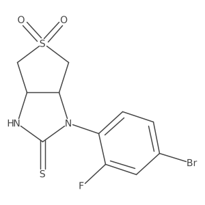 1-(4-bromo-2-fluorophenyl)tetrahydro-1H-thieno[3,4-d]imidazole-2(3H)-thione 5,5-dioxide结构式
