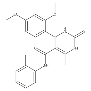 4-(2,4-dimethoxyphenyl)-N-(2-fluorophenyl)-6-methyl-2-thioxo-1,2,3,4-tetrahydropyrimidine-5-carboxamide Structure