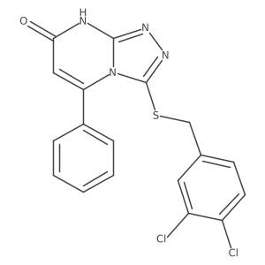 3-((3,4-dichlorobenzyl)thio)-5-phenyl-[1,2,4]triazolo[4,3-a]pyrimidin-7(8H)-one结构式