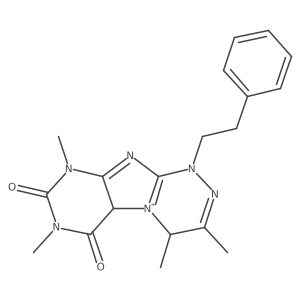 3,4,7,9-Tetramethyl-1-(2-phenylethyl)-4,5a-dihydropurino[8,7-c][1,2,4]triazin-5-ium-6,8-dione Structure