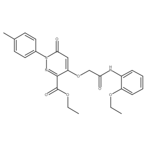Ethyl 4-{[(2-ethoxyphenyl)carbamoyl]methoxy}-1-(4-methylphenyl)-6-oxo-1,6-dihydropyridazine-3-carboxylate Structure