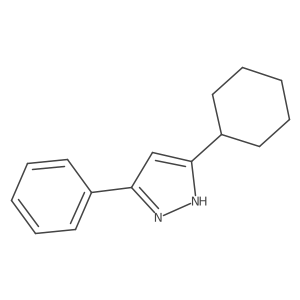 3-Cyclohexyl-5-phenyl-1H-pyrazole结构式