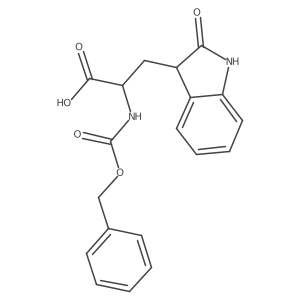 (2S)-2-{[(benzyloxy)carbonyl]amino}-3-(2-oxo-2,3-dihydro-1H-indol-3-yl)propanoic acid结构式