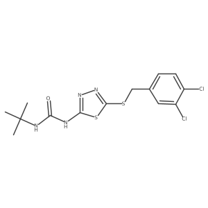 1-(Tert-butyl)-3-(5-((3,4-dichlorobenzyl)thio)-1,3,4-thiadiazol-2-yl)urea Structure